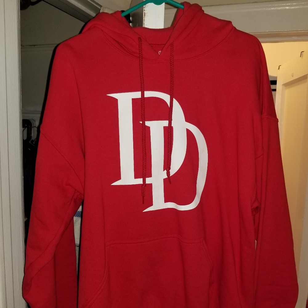 Marvel Red Daredevil Hooded Sweatshirt Hoodie L